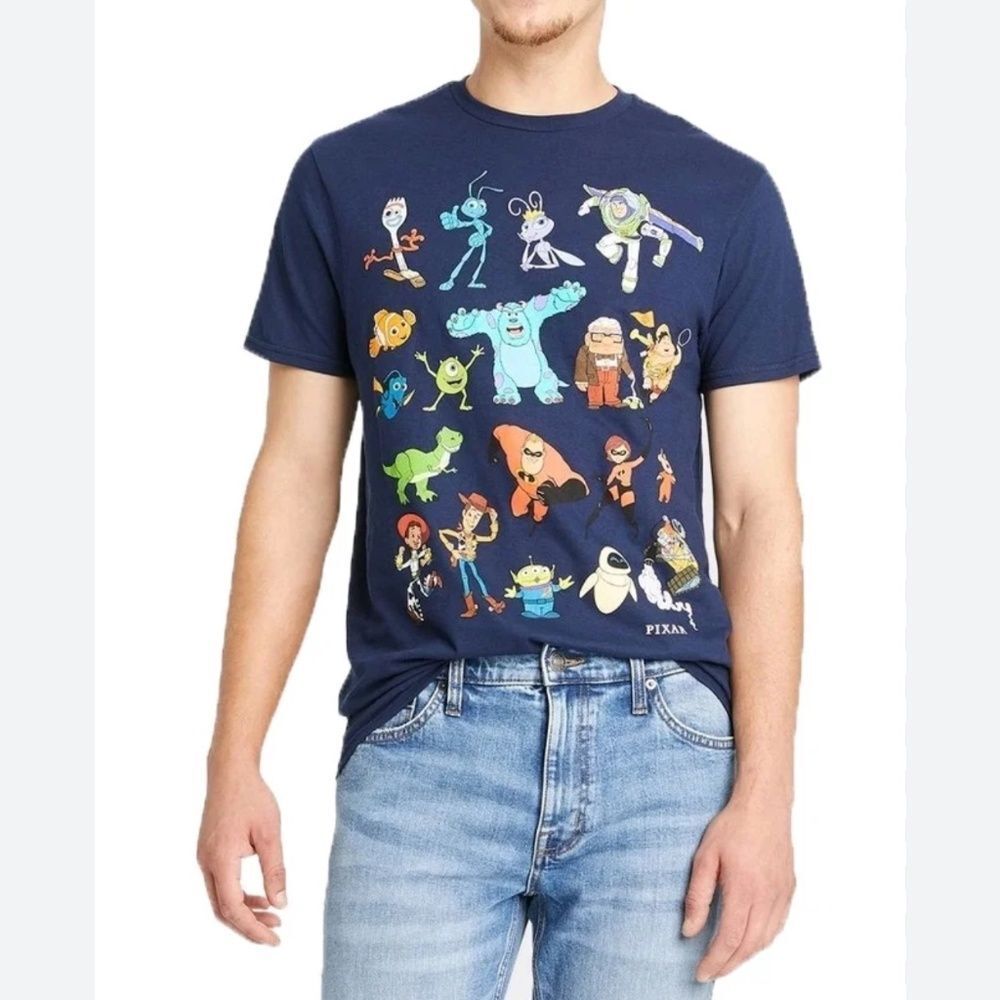 Disney Pixar Men's Classic Movie Characters Adult Short Sleeve T-Shirt